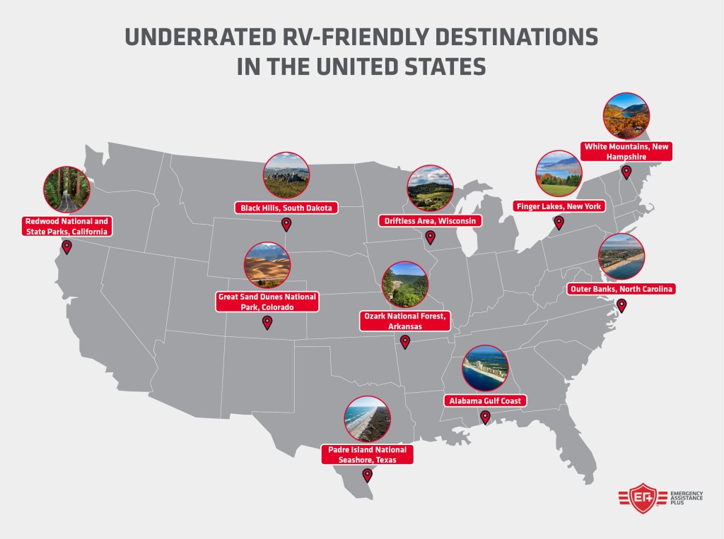 underrated RV-friendly destinations in the United States