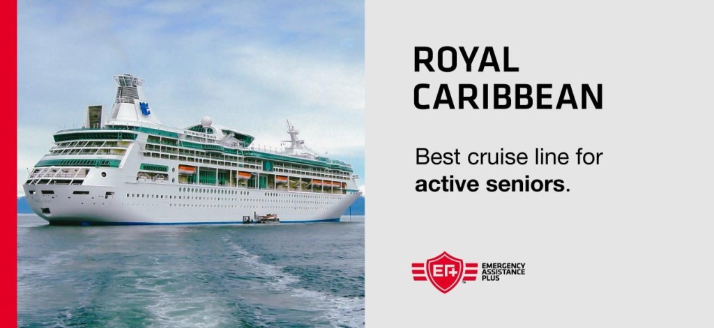 Royal Caribbean Cruise Lines ship sailing across the ocean. 